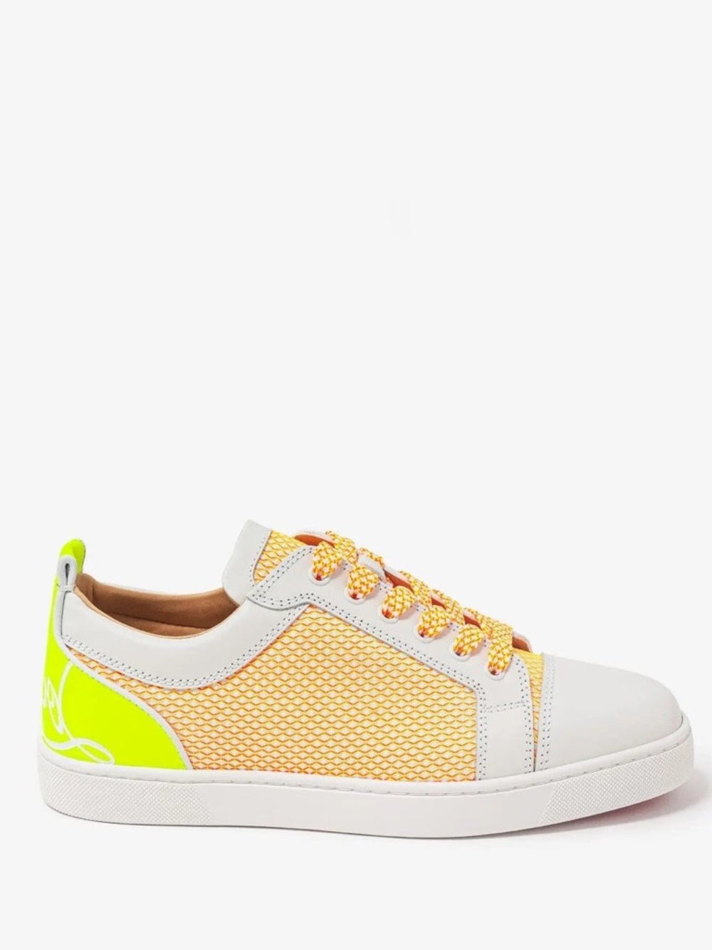 Christian Louboutin Fun Louis‎ Junior sneakers in white with orange yellow